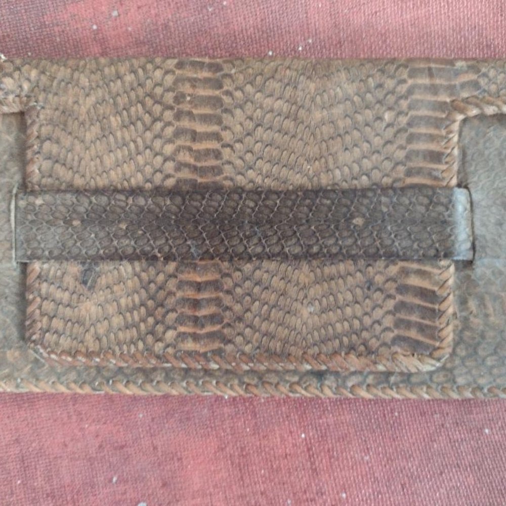 Vintage Snakeskin print clutch